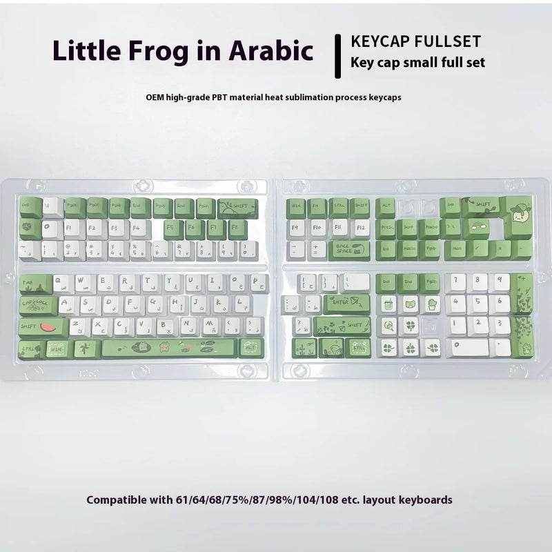 Bluejw Arabic Little Frog XDA PBT Sublimation Keycaps Set for DIY Gaming Mechanical Keyboards - Image 3